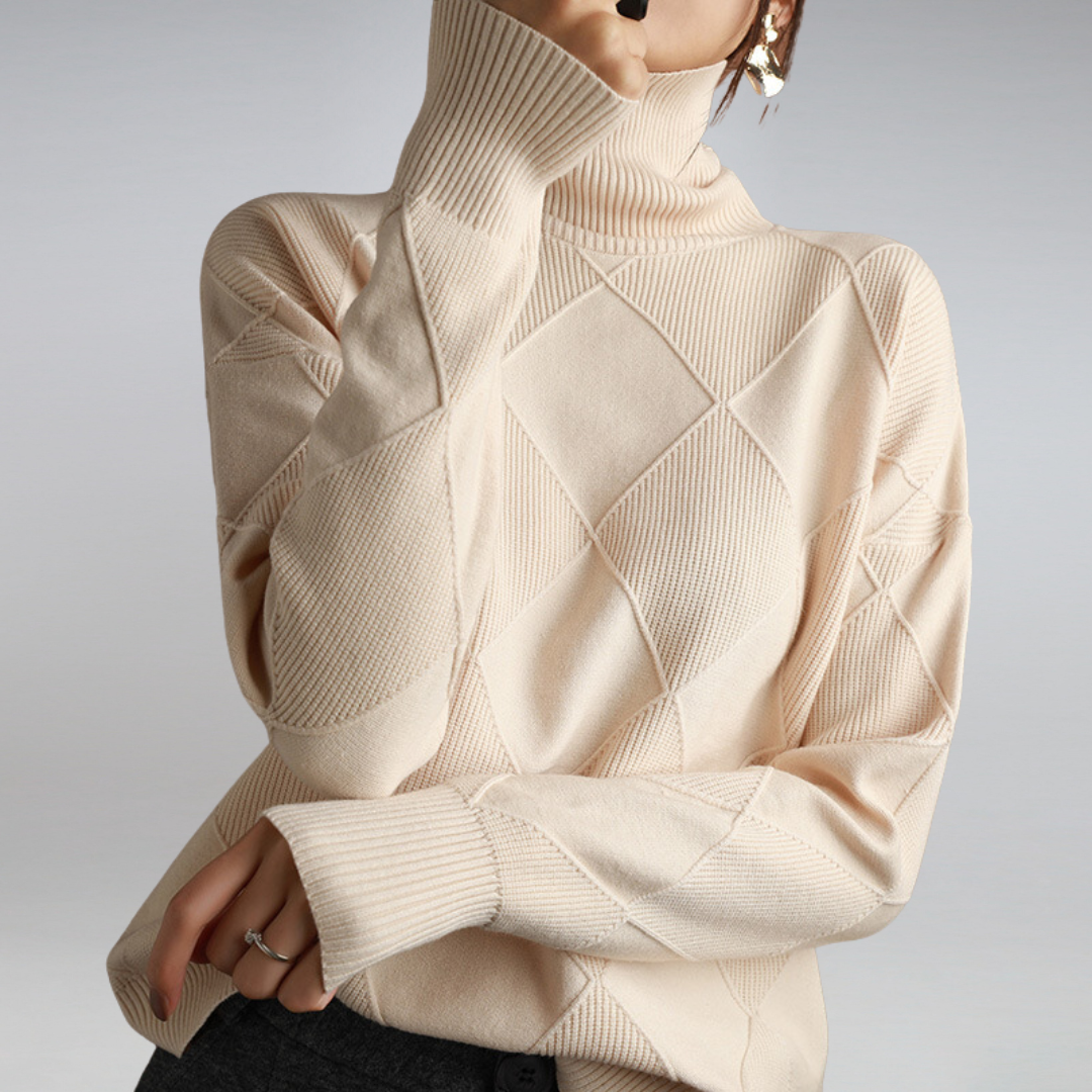 Myla - Pull Col Roulé, Chaud & Élégant pour Femme