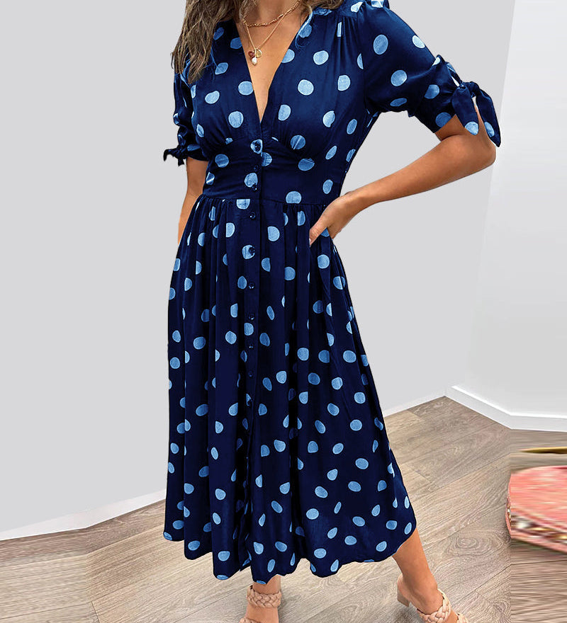 Monique - Robe Élégante à Pois