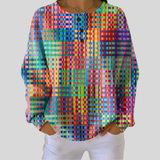 Rosalie - Pull à carreaux colorés
