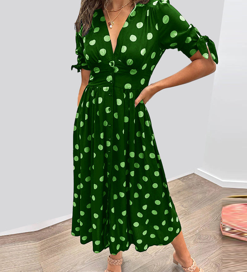 Monique - Robe Élégante à Pois