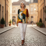 Léa - Pull à motif géométrique