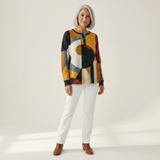 Léa - Pull à motif géométrique