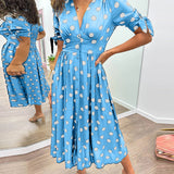 Monique - Robe Élégante à Pois