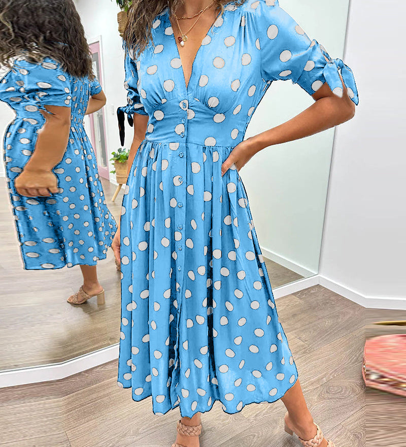 Monique - Robe Élégante à Pois