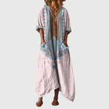 Germaine - Robe Maxi Souple à Imprimé Coloré