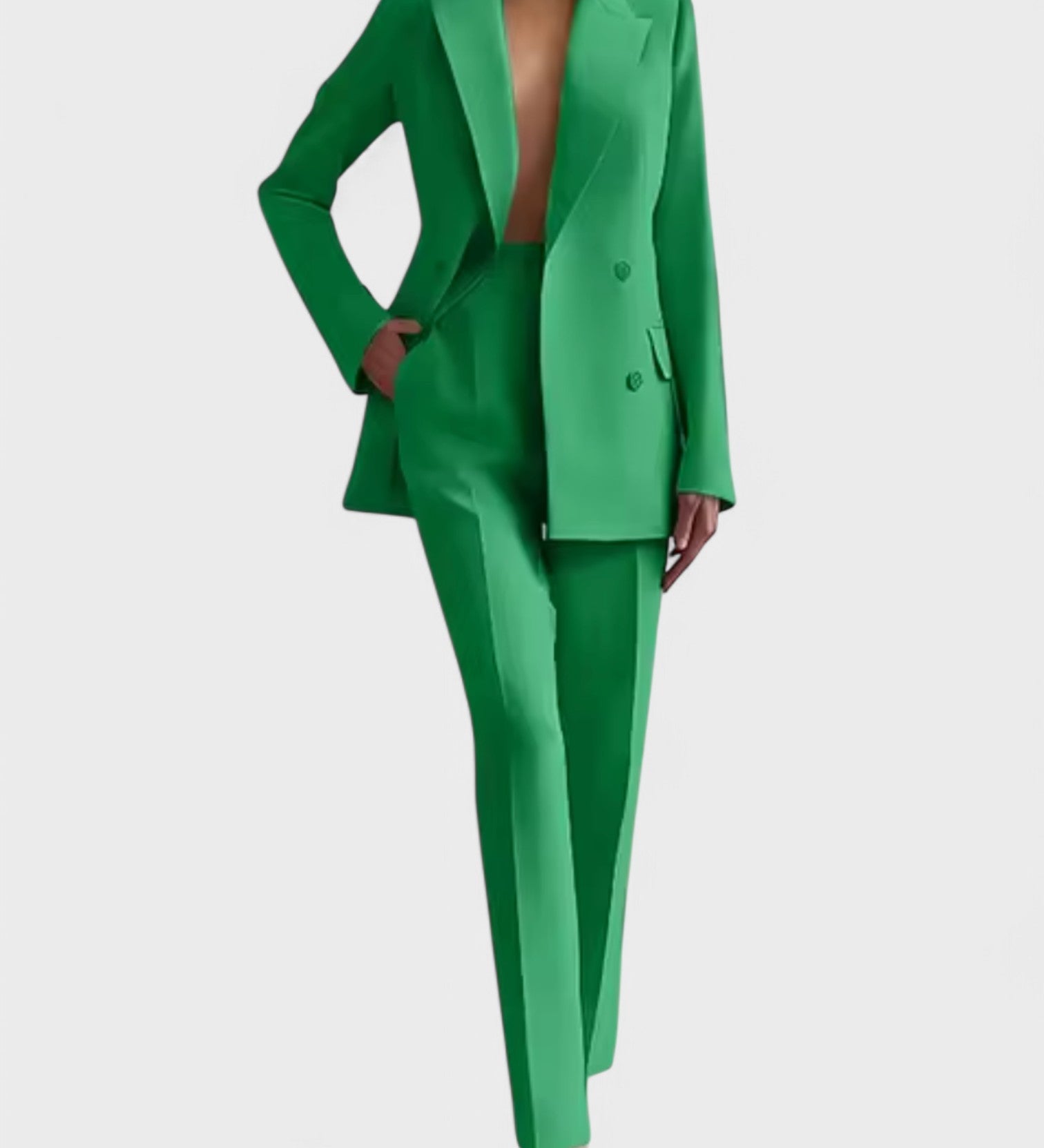 Olive - Ensemble Blazer et Pantalon
