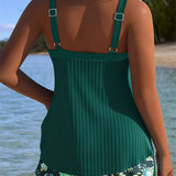 Séraphine - Tankini Rayé avec Bas de Maillot de Bain Deux Pièces
