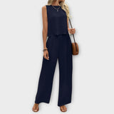 Valérie - Gilet avec pétales et pantalons