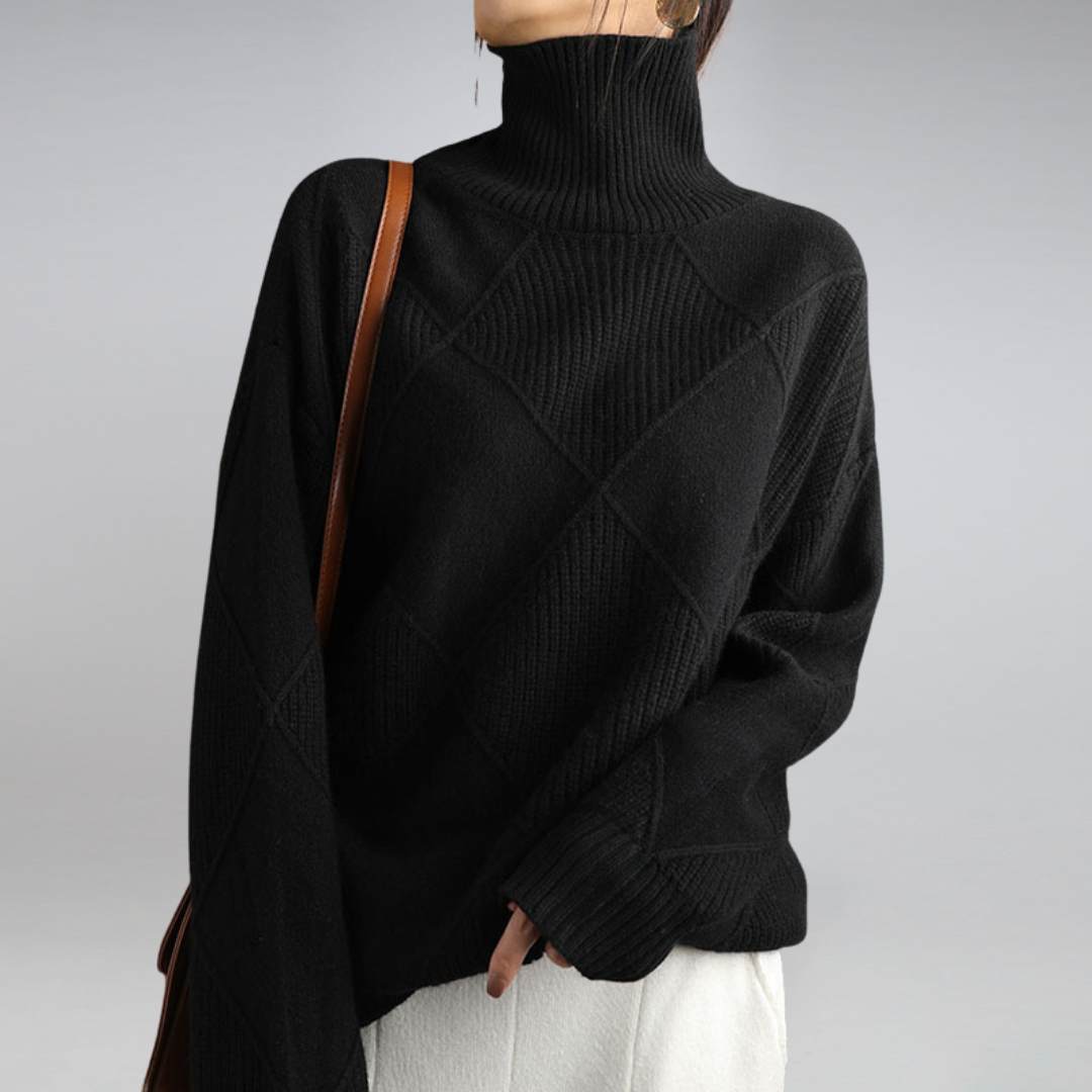 Myla - Pull Col Roulé, Chaud & Élégant pour Femme