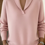 Elise - Pull en tricot à col en V
