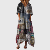 Josette - Robe Maxi Souple à Imprimé Coloré