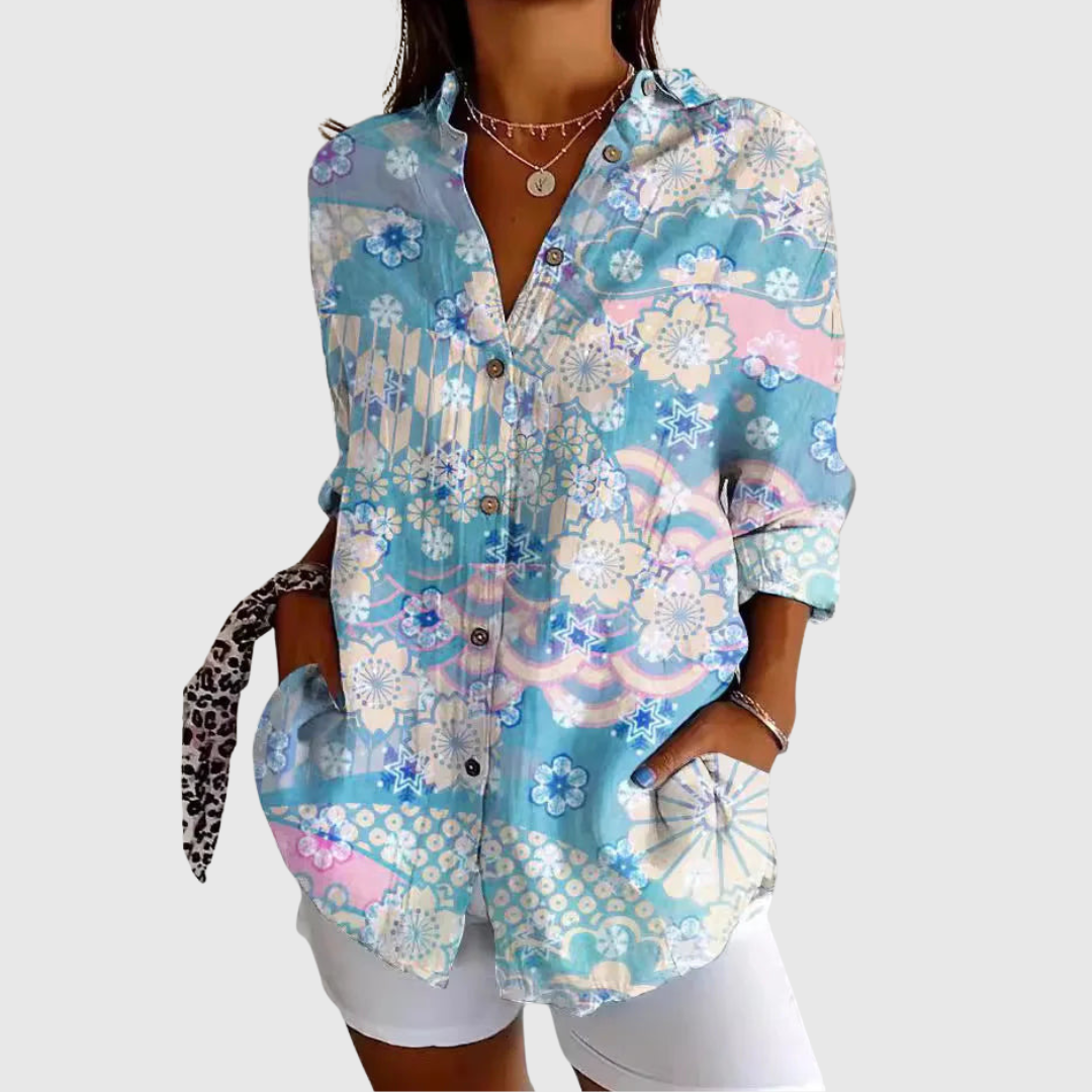 Marie - Blouse Florale Élégante