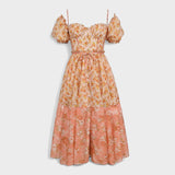 Valentine - Robe Florale Corail