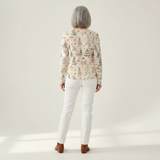 Aline - Pull à motif forêt d'automne