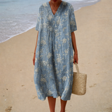Lucienne - Robe d’Été Imprimée Flatteuse