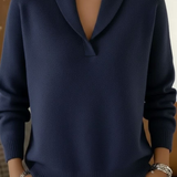 Elise - Pull en tricot à col en V