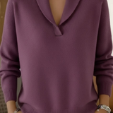 Elise - Pull en tricot à col en V