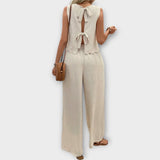 Valérie - Gilet avec pétales et pantalons