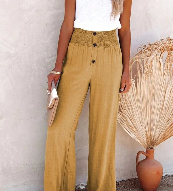 Noëlle - Pantalon Taille Haute Détendu