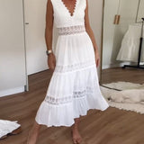 Kim - Robe en Dentelle avec Décolleté en V