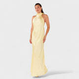 Marthe - Robe avec nœud en satin