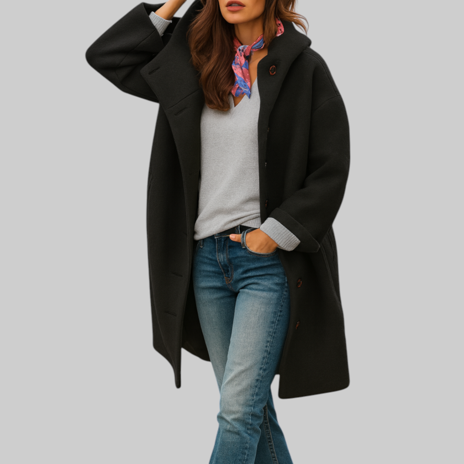 Frédérique - manteau quotidien, de longueur moyenne et confortable