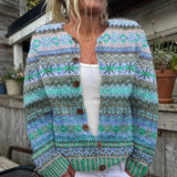 Véronique - Cardigan à imprimé nordique et boutons