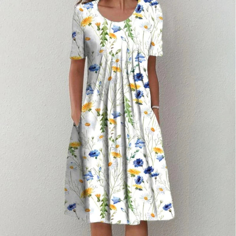 Marthe - Robe Midi à Volants