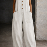 Vivienne - Salopette en Denim Coton Vintage Lavé