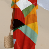 Danielle - Robe Colorée en Patchwork