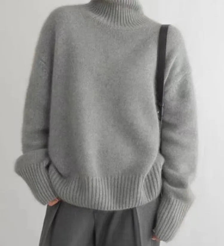 Amélie - Pull Col Roulé en Cachemire Luxueux
