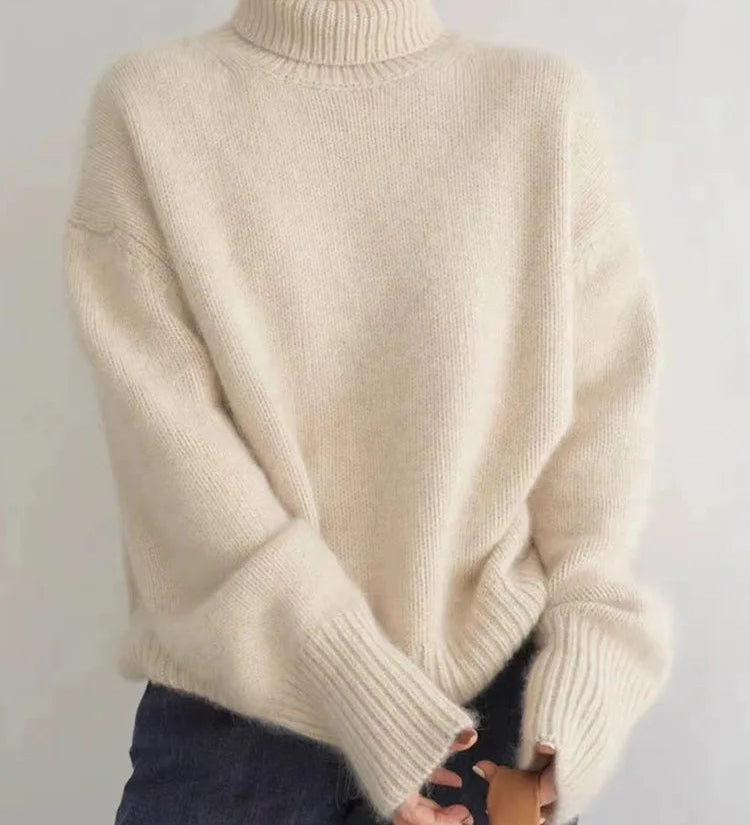 Amélie - Pull Col Roulé en Cachemire Luxueux