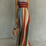 Charlotte - Robe longue colorée sans manches