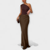 Lulú - Robe en satin asymétrique