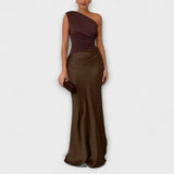 Lulú - Robe en satin asymétrique