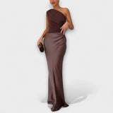 Lulú - Robe en satin asymétrique
