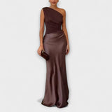 Lulú - Robe en satin asymétrique