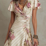 Aïda - Robe midi en satin élégante