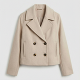 Julie – Veste courte femme à double boutonnage, coupe oversize