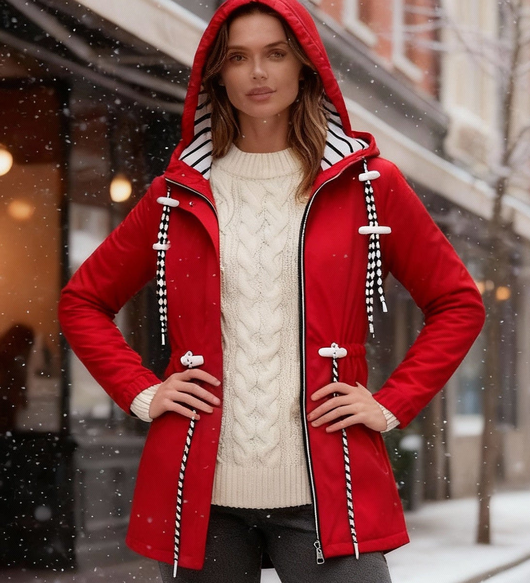 Vanessa – Imperméable long femme, veste de pluie élégante toutes saisons