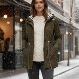 Vanessa – Imperméable long femme, veste de pluie élégante toutes saisons