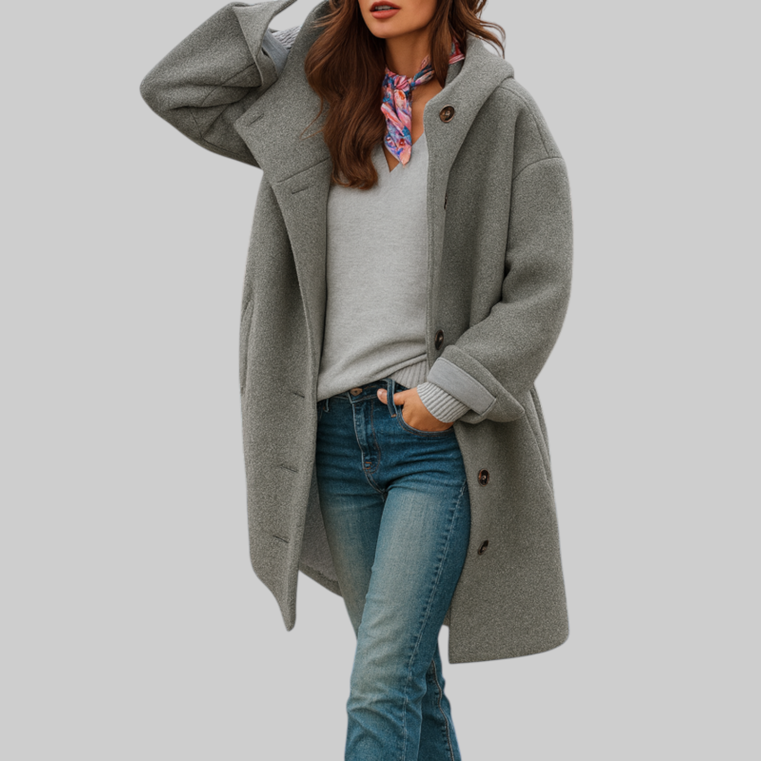 Frédérique - manteau quotidien, de longueur moyenne et confortable