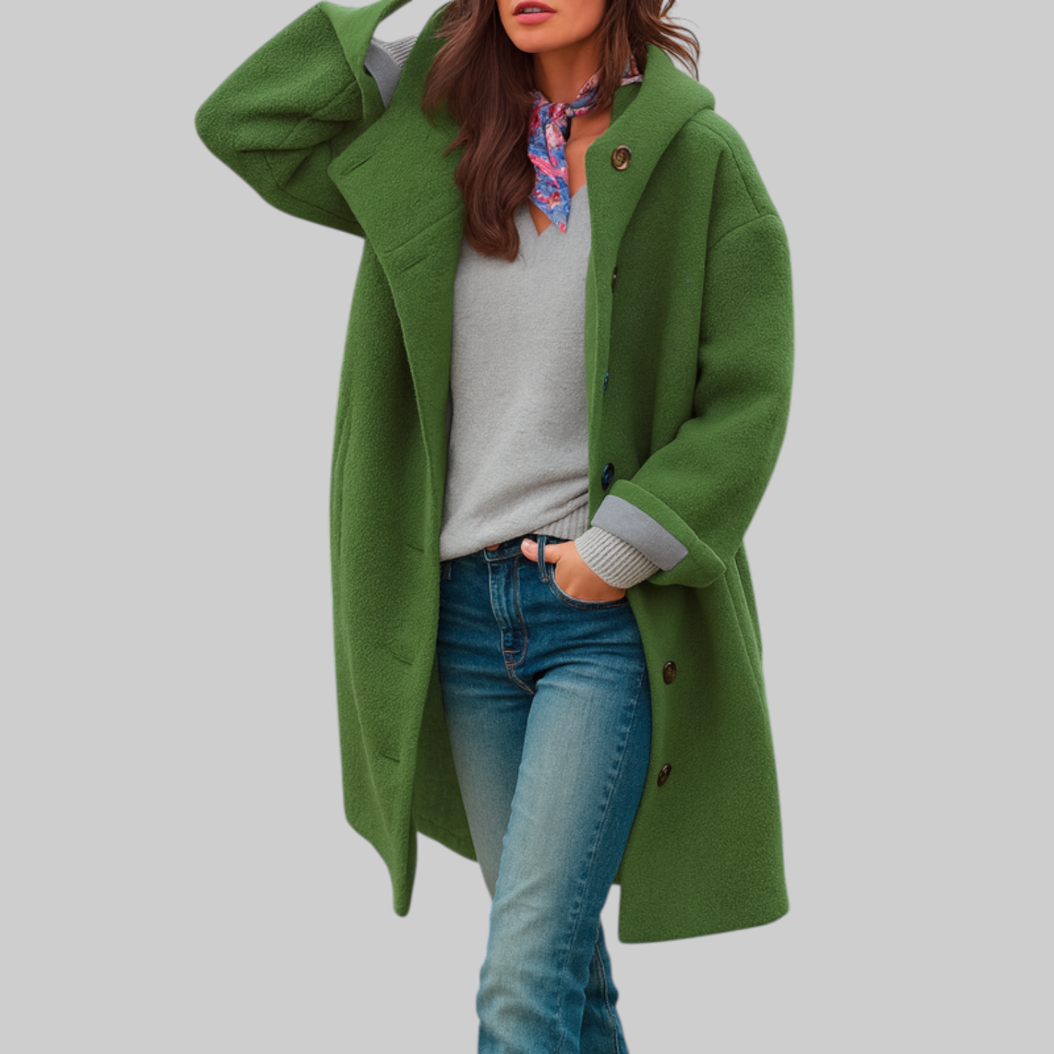Frédérique - manteau quotidien, de longueur moyenne et confortable