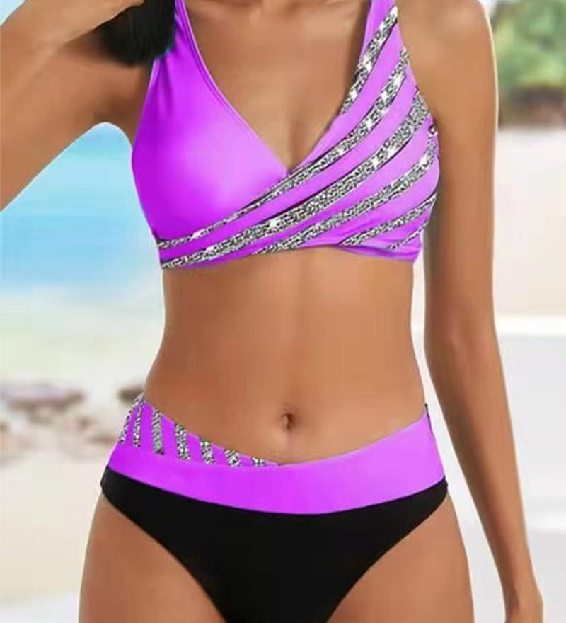 Manon - Bikini Imprimé en Teintes Chaudes