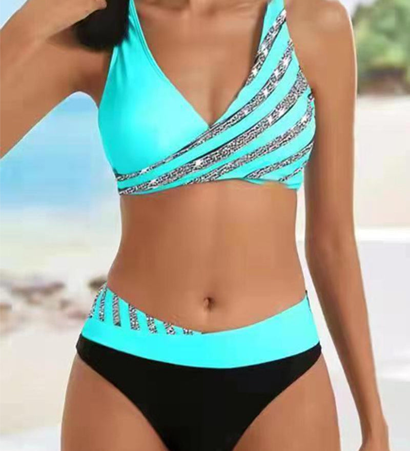 Manon - Bikini Imprimé en Teintes Chaudes