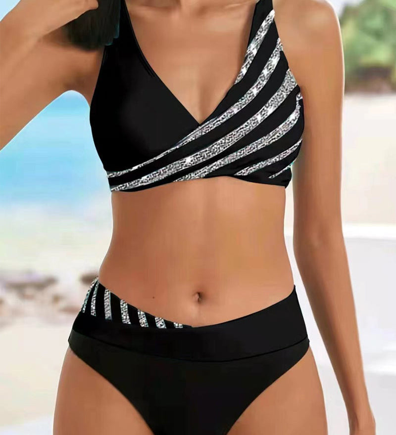 Manon - Bikini Imprimé en Teintes Chaudes