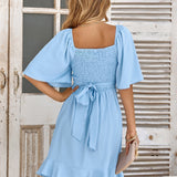 Claire - Robe Midi Bleu Clair