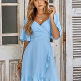 Claire - Robe Midi Bleu Clair