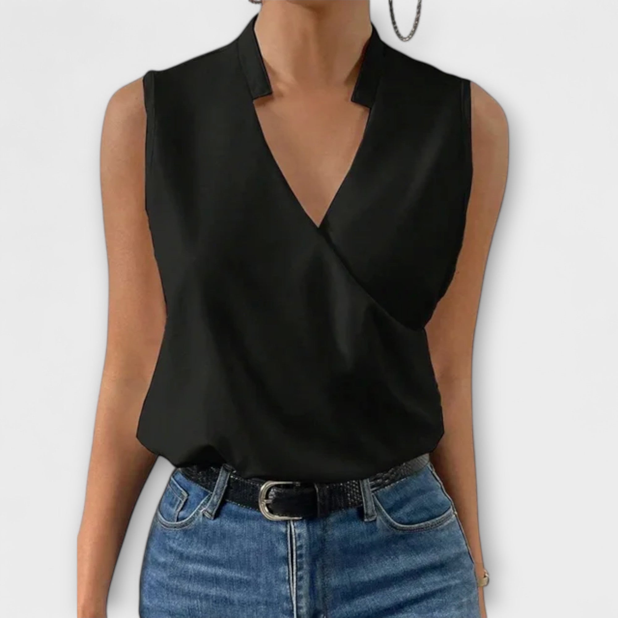 Loretta - Haut V-neck sophistiqué