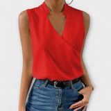 Loretta - Haut V-neck sophistiqué